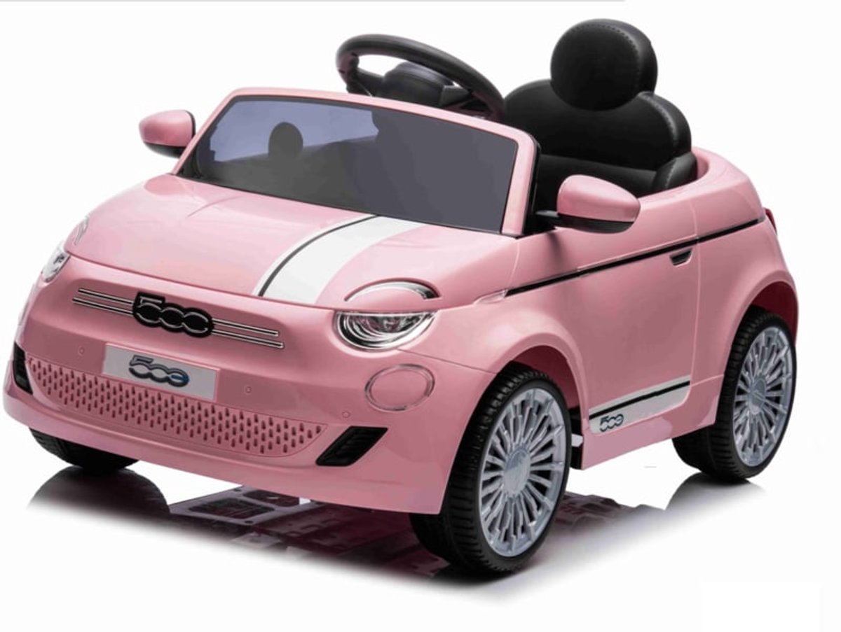 Fiat 500 | 1 persoons - Originele replica - Leder look zitting incl. softstart | Elektrische kinderauto - Inclusief afstandsbediening - Gratis verzending - KiddoCars